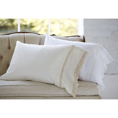 One Allium Way Laila 200 Thread Count Thread Count Solid Percale Pillowcase